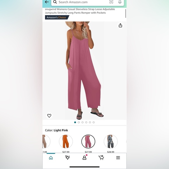 Solid Wide Leg Cami Jumpsuit *NEW* - Picture 7 of 7